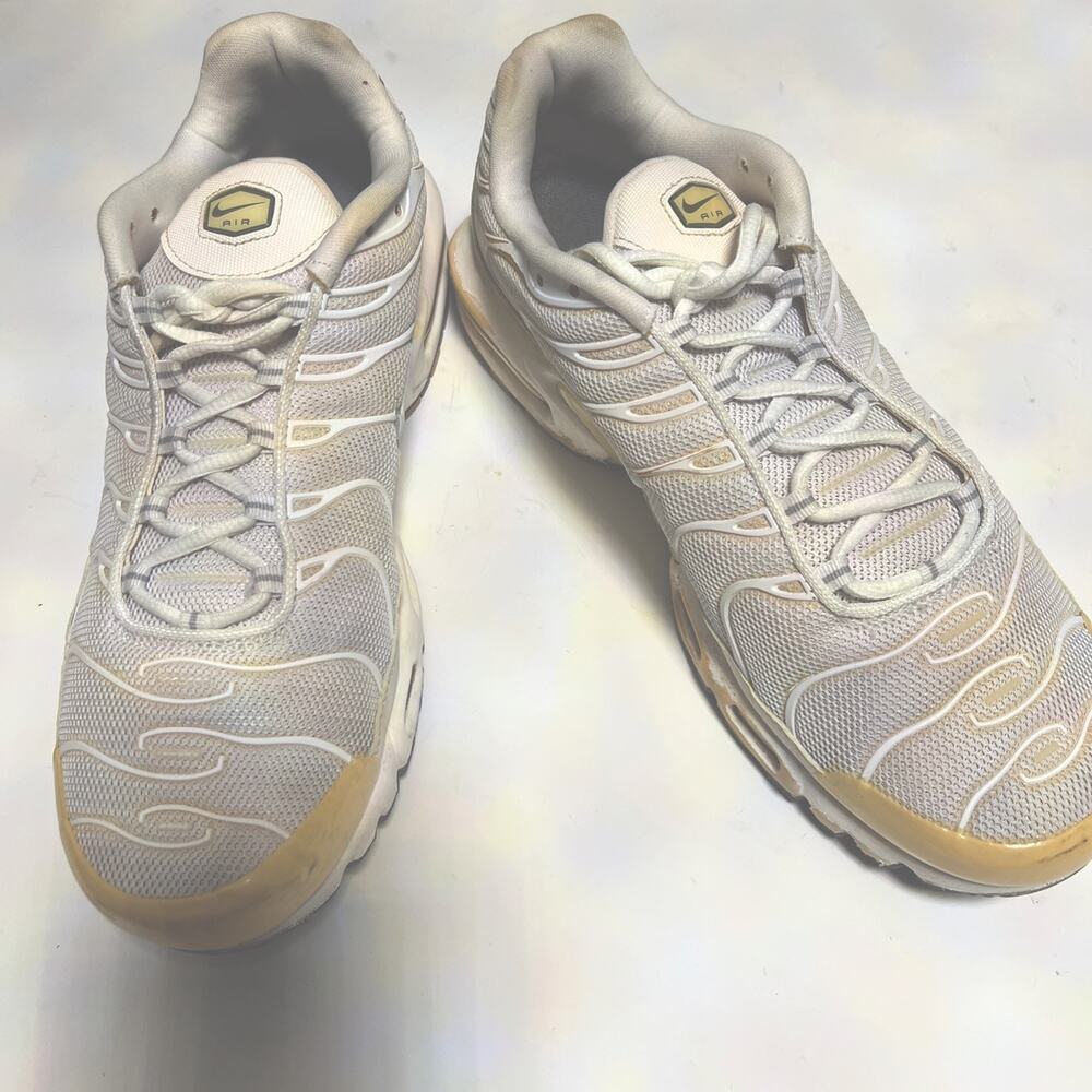 Nike Air Max TN 604133-139 White/Gold Sneakers Shoes Men’s Size 12